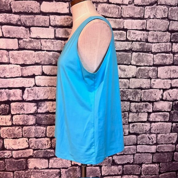 Chico's Aqua Sleeveless Tank Size XL - Picture 3 of 7
